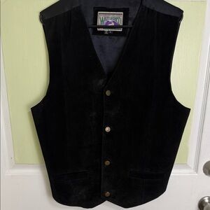 (1951) Men's Black Suede Vest, Size: Large